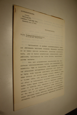 Laintarkastuskunnan lausunto valtinoneuvostolle n:o 5/196...