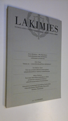 Lakimies 1/2013 : Suomalaisen lakimiesyhdistyksen aikakau...