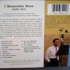 JERRY VALE :: I REMEMBER RUSS :: CD ALBUM 2000 - pikkukuva 2