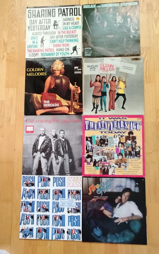 Ulkolaisia bändien vinyyli LP levyjä 1960-1980 luvuilta