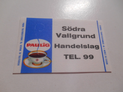 TT Etiketti Paulig Södra Vallengrund Handelslag