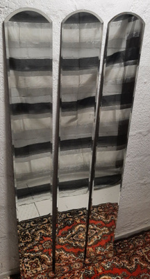 3x kapea korkea peili kirkas ja savulasi