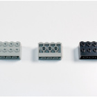 Vintage LEGO-osia: 7 x Knob Stone & 3 x Brick w/ Side Holes - pikkukuva 2