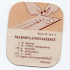Kahvilappu Sarja D n:o 5 MARSIPAANIMAKEISET. - pikkukuva 1