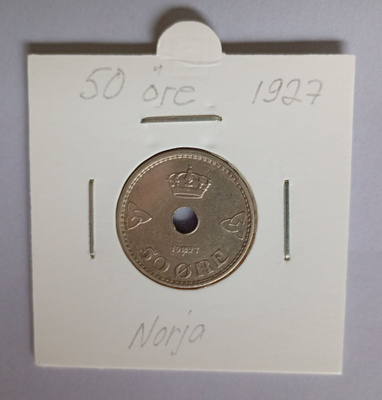 Norja 50 Öre v.1927 KM#386