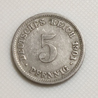 Saksa 5 Pfennig 1901D - pikkukuva 1