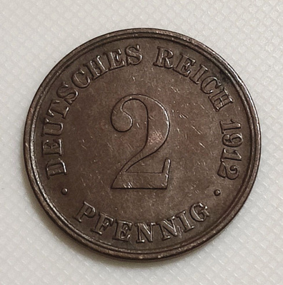Saksa 2 Pfennig 1912D