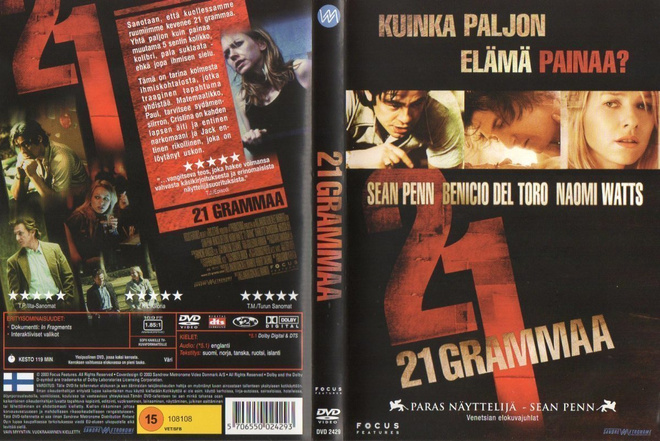 21 GRAMMAA	(27 852)	-FI-	DVD		sean penn	121min