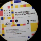 ARTISTS UNITED AGAINST APARTHEID:SUN CITY:VINYYLI MAXI PROMO - pikkukuva 3