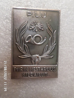 P.L.U Piirin Mestaruuskilpailut 1955 Palkintomitali