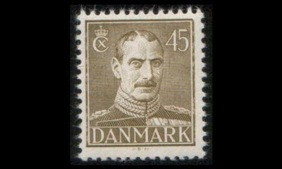 Tanska 292 ** Christian X 45 öre (1946)