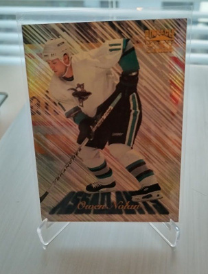 1996-97 Pinnacle Zenith Assailants Owen Nolan, Sharks #14