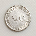 Alankomaiden Antillit 1/4 Gulden 1963, Juliana, hopeakolikko - pikkukuva 1