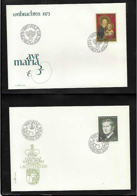 LIECHTENSTEIN 2 FDC KUORTA