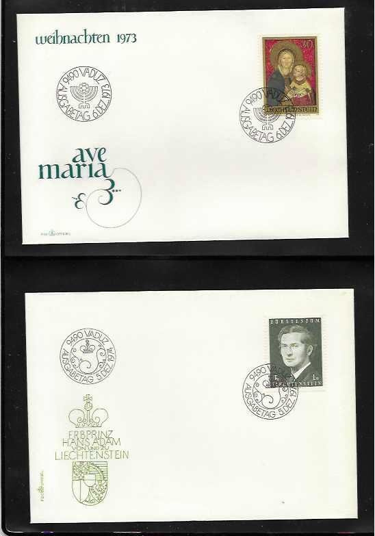 LIECHTENSTEIN   2 FDC KUORTA