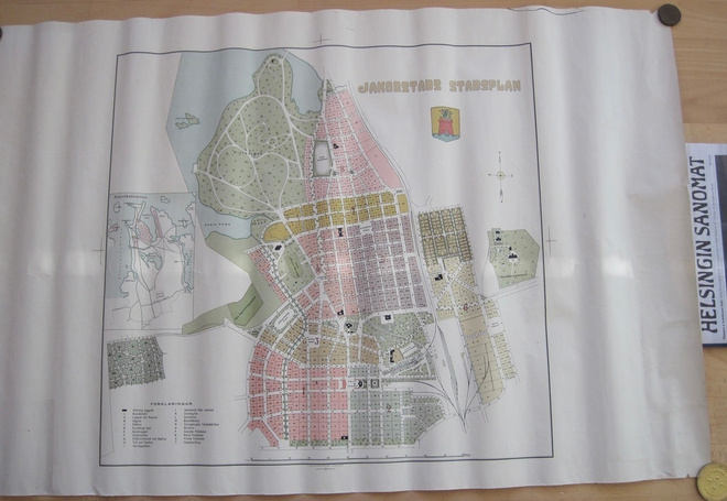 VANHA Kartta Asemakaava Pietarsaari 1902