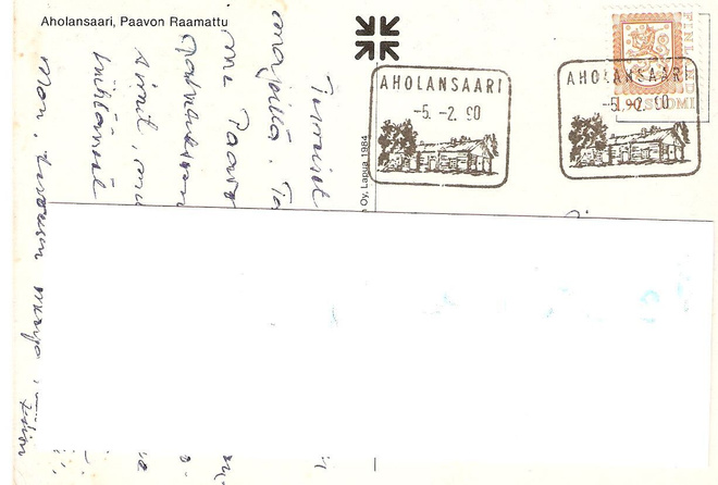 Aholansaari, Paavon Raamattu