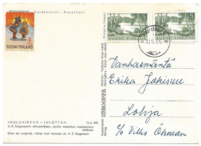 Tub Joulumerkki 1961, Lapinlapset kortilla