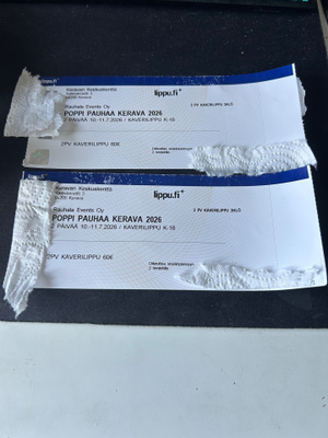 2 Kpl Poppi Pauhaa festarilippuja (Kerava)