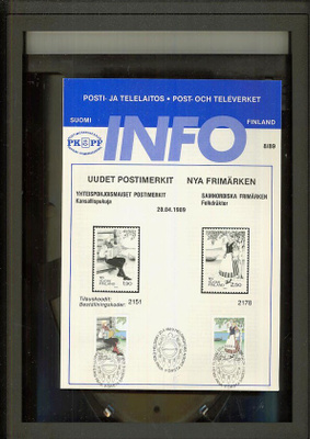 1989 Pohjola postin INFO-lehdellä 1.pv leimaus