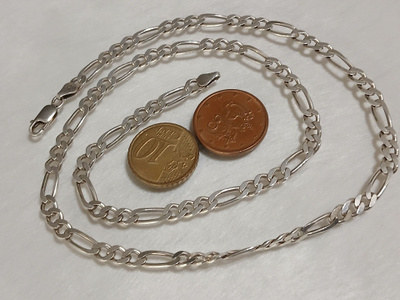 51cm- Hopea Solid Figaro Link Chain kaulakoru 925