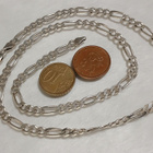 51cm- Hopea Solid Figaro Link Chain kaulakoru 925 - pikkukuva 1