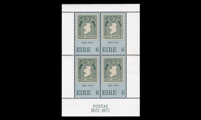 Irlanti 286BL1 ** Postimerkki 50v blokki (1972)