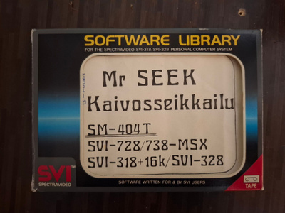 Mr Seek – Kaivosseikkailu (kasetti + kotelo + ohjekirja)