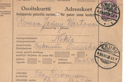 POSTILÄHETYS SKURU-NOKIA