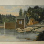 Pirkkala, Nokia, uimahuone, lapset polulla, k. 1900-l. alku - pikkukuva 1