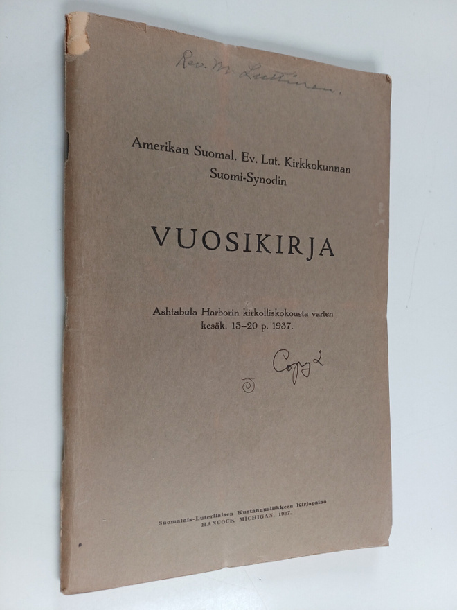 Amerikan Suomal. Ev. Lut. Kirkkokunnan Suomi-Synodin vuos...