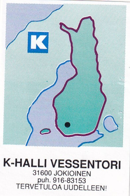 Jokioinen, K - Halli Vessentori . Kesko, Kartta , s80
