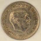 Espanja 25 pesetan kolikko 1957 - pikkukuva 1