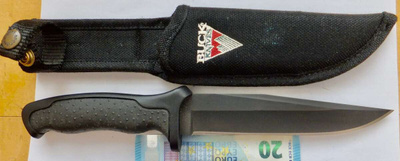 VANHA Taisteluveitsi Puukko Buck 650 USA UPEA SIISTI