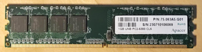 Apacer DDR2 DIMM-muisti 1GB