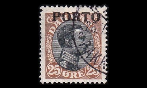 Tanska PORTO_6 o 25 öre Christian X (1921)