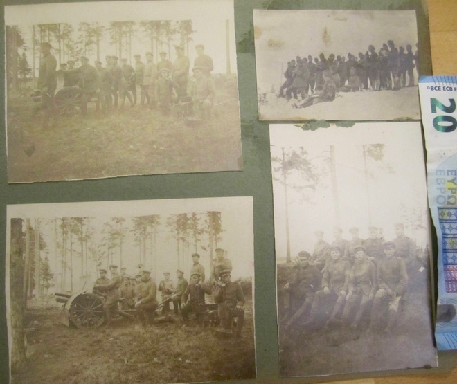 4 VANHAA Valokuvaa Tykki Tykistö Varhaiset n. 1920