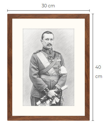 Uusi Mannerheim art print kehystetty 30 cm x 40 cm