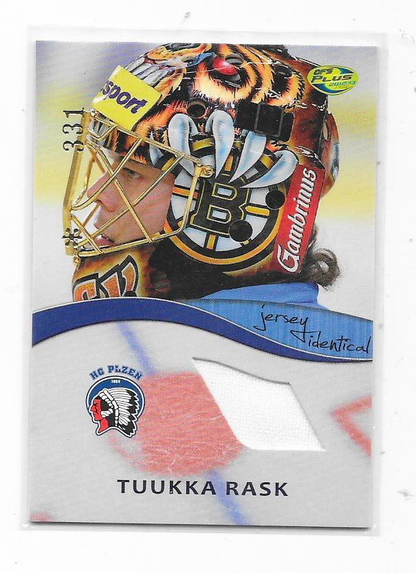 2012 CZE OFS Jersey # Tuukka Rask HC Plzen , paitakortti