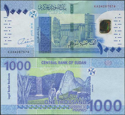 Sudan 1000 Pounds 2019 (P-81a) UNC