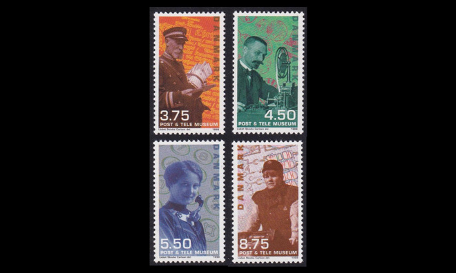 Tanska 1182-5 ** Uusi posti- ja telemuseo (1998)