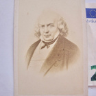VANHA CDV Valokuva Runoilija P.-J. Beranger Ranska 1860-l - pikkukuva 1
