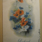 Unikkoja, ruiskukkia, päivänkakkaroita, p. 1945 + rivileima - pikkukuva 1