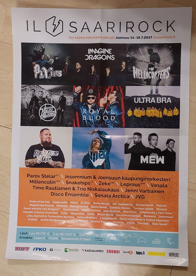 Ilosaarirock - Joensuu : 2017 juliste