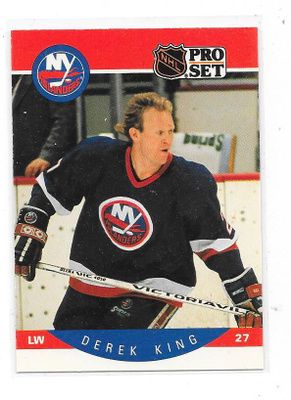 1990-91 ProSet #185 Derek King New York Islanders