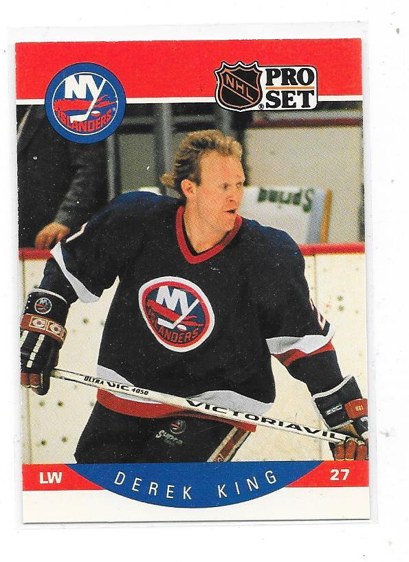 1990-91 ProSet #185 Derek King New York Islanders