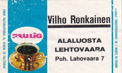 Alaluosta. Lehtovaara. Vilho Ronkainen, Paulig , s80