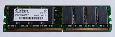 MUISTIKAMPA INFINEON 512 MB MUISTIPIIRI PC3200U