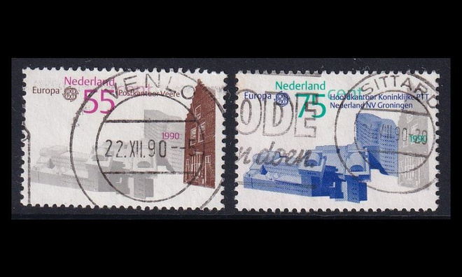 Alankomaat 1386-7 o Europa postirakennuksia (1990)