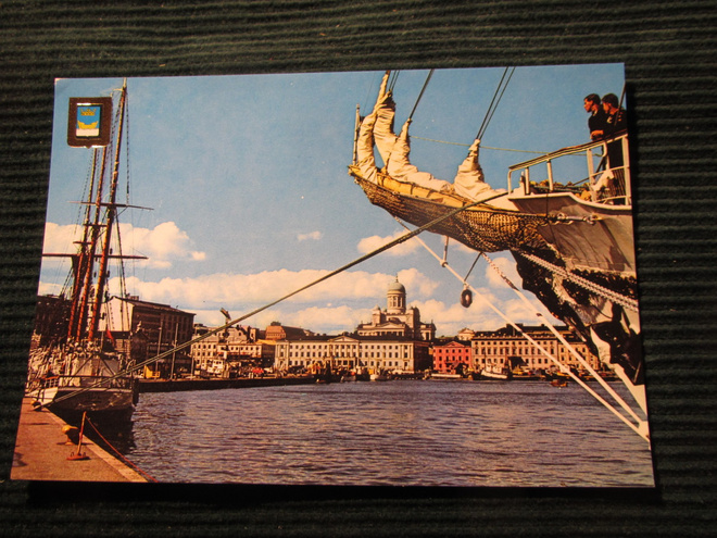 Helsinki. Eteläsatama. Laivapostikortti